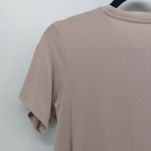 American Eagle Size XS Women's Pale Mauve Dirty Pink Short Sleeve Blouse Baby - Picture 8 of 11